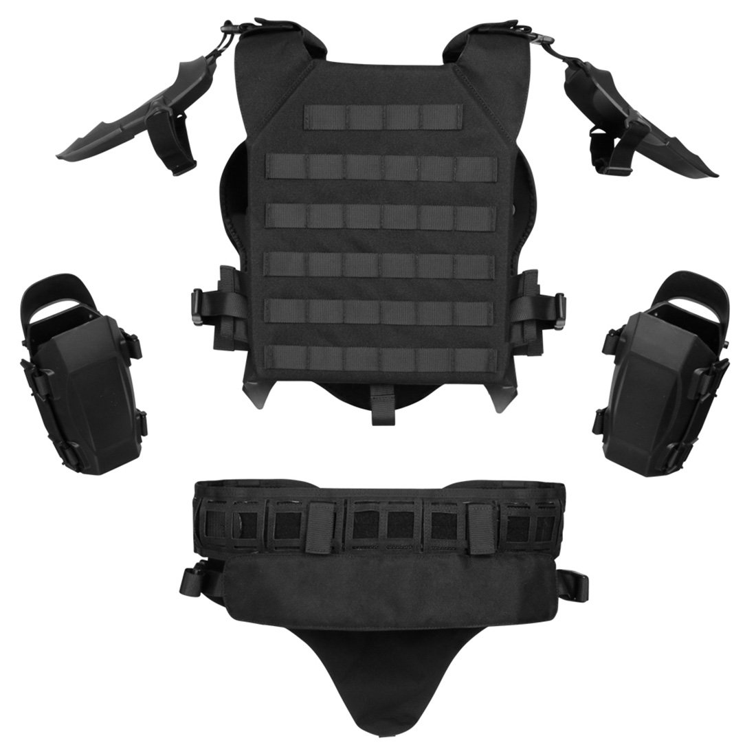 WST Outdoor Multi-function Tactical Armor Set Adjustable Tactical Elbow Pad Waist Seal - Image 3