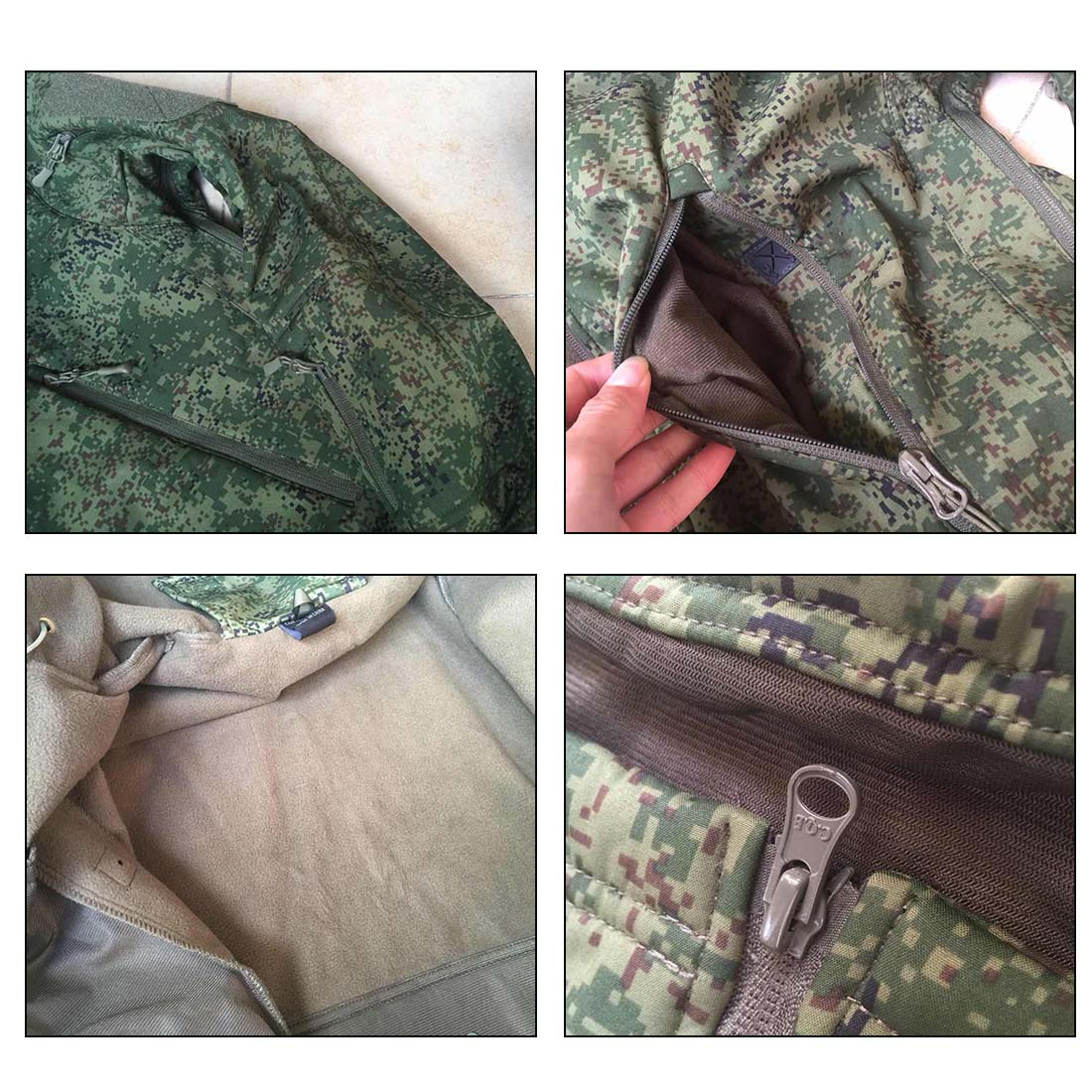 NFSTRIKE Russian EMR Military Softshell Disguise Waterproof Tactical Assault Jacket for Men (Green Camo) - Image 6