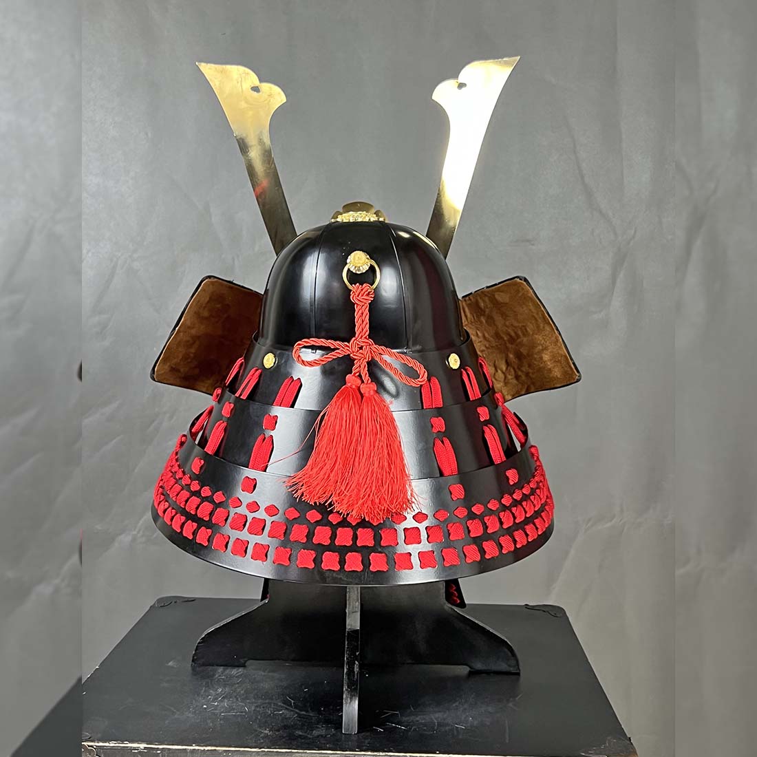 Japanese Antique Samurai Wearable Armor Helmet Display Prop - Image 9