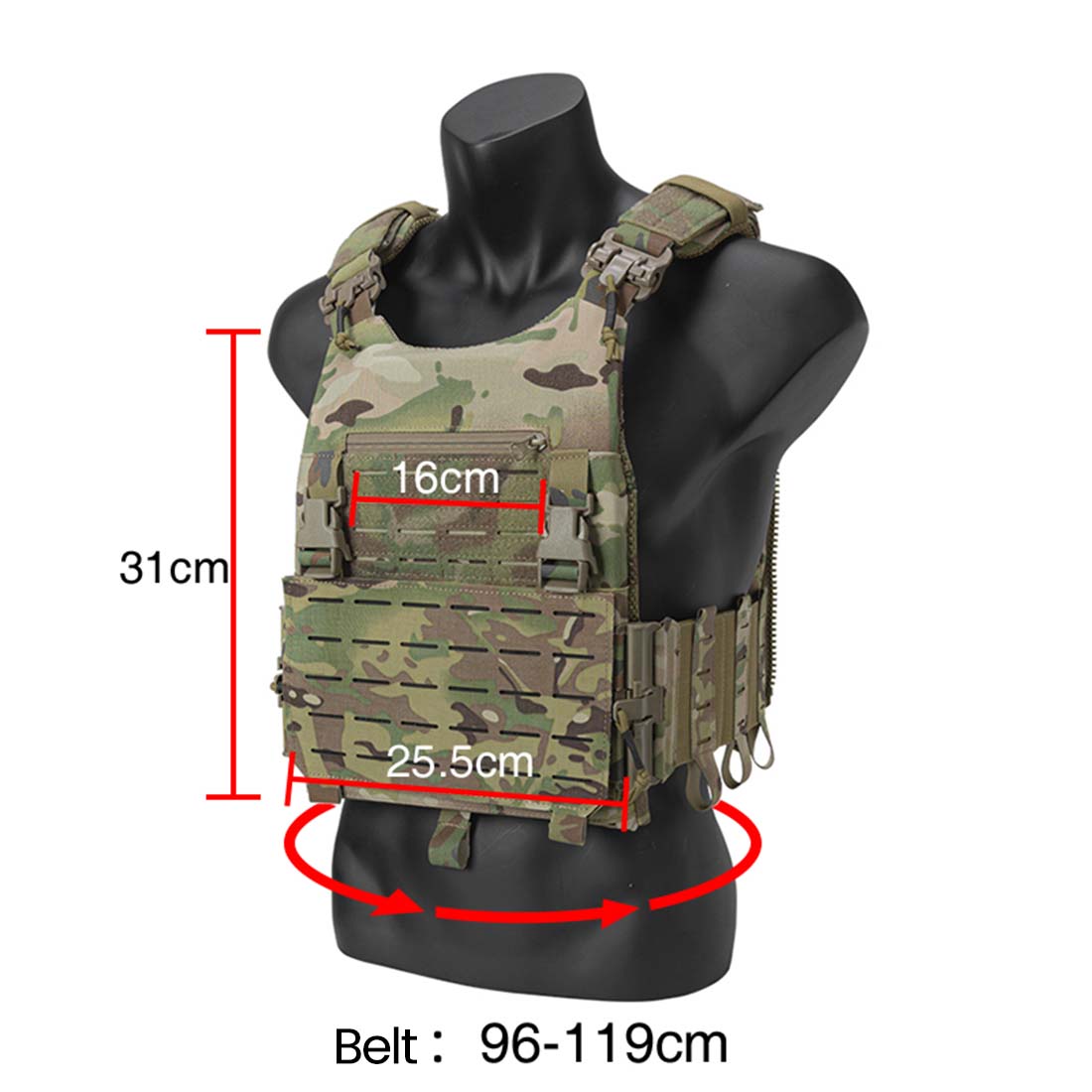 LSR Multifunction Lightweight DIY Detachable Tactical Vest Military Armor - Image 7