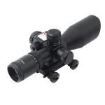 2.5-10X40 M11 Reflex Sight with Red Laser & MOA Adjustable Crosshairs & Quick Release Mounting Base for Airsoft