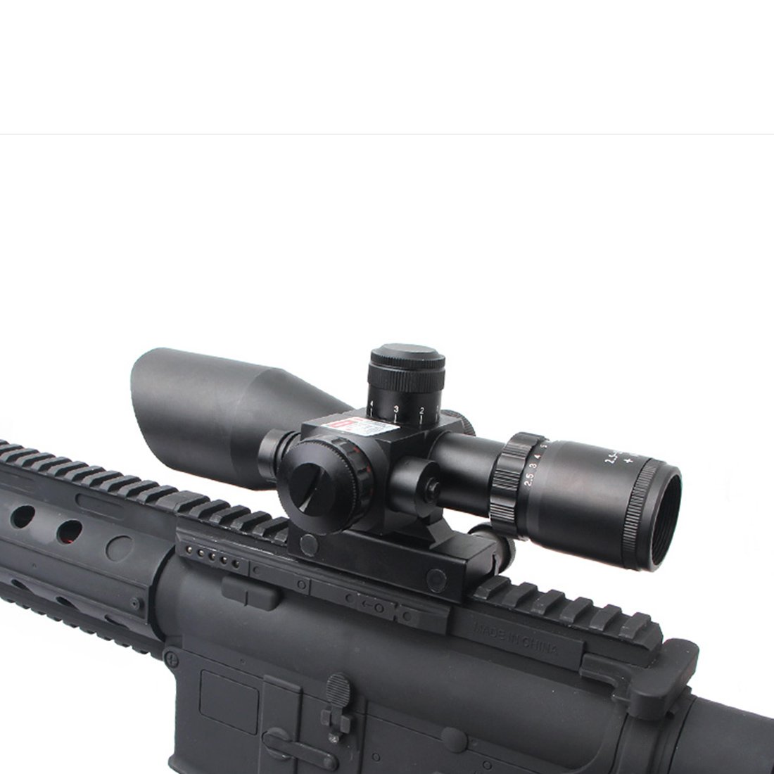 2.5-10X40 M11 Reflex Sight with Red Laser & MOA Adjustable Crosshairs & Quick Release Mounting Base for Airsoft - Imagen 4