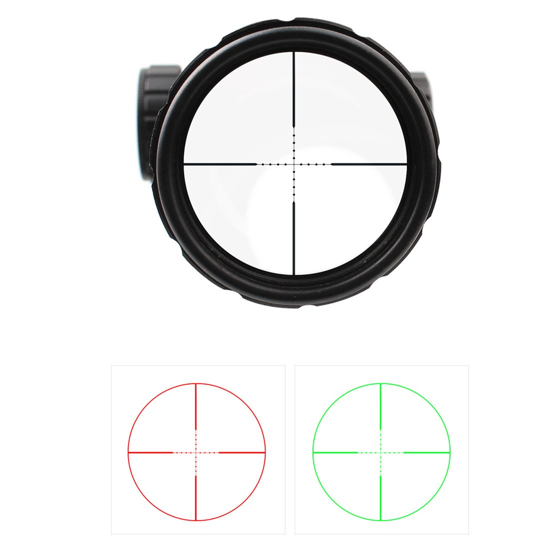 2.5-10X40 M11 Reflex Sight with Red Laser & MOA Adjustable Crosshairs & Quick Release Mounting Base for Airsoft - Imagen 5