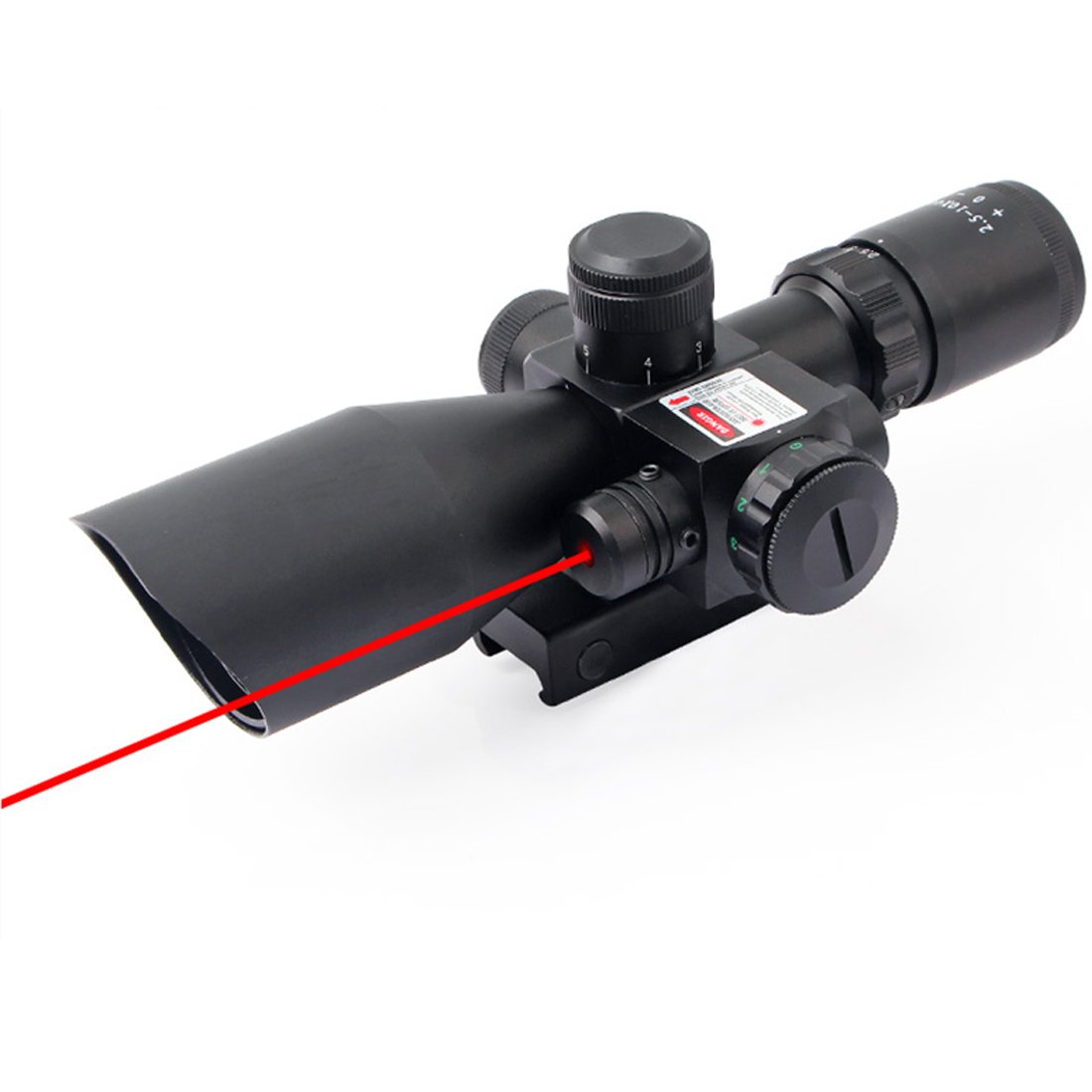 2.5-10X40 M11 Reflex Sight with Red Laser & MOA Adjustable Crosshairs & Quick Release Mounting Base for Airsoft - Imagen 2