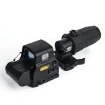 558 3X Magnifier + G33 Red Film Quick-Detach Holographic Sight for Airsoft