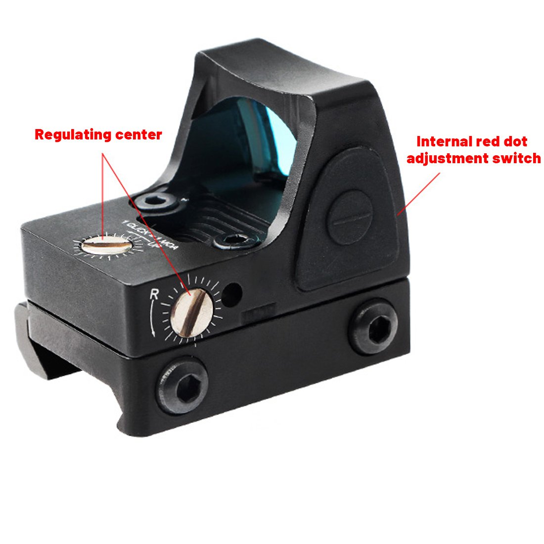 JH602-2 Concealed Holographic Sight with Internal Red Dot for Airsoft - Image 3