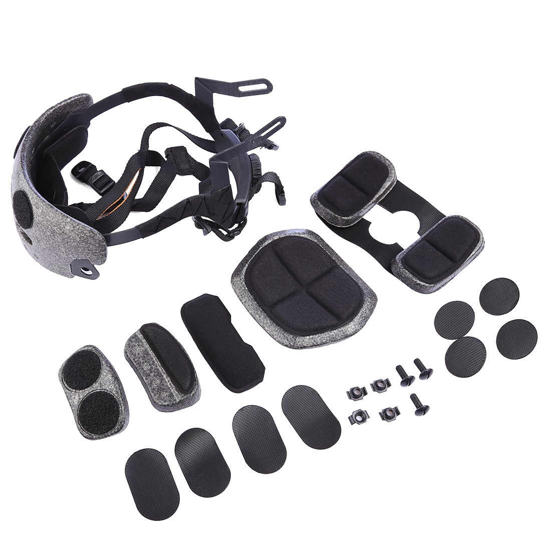 FMA Adjustable Helmet Liner with Pads - Black